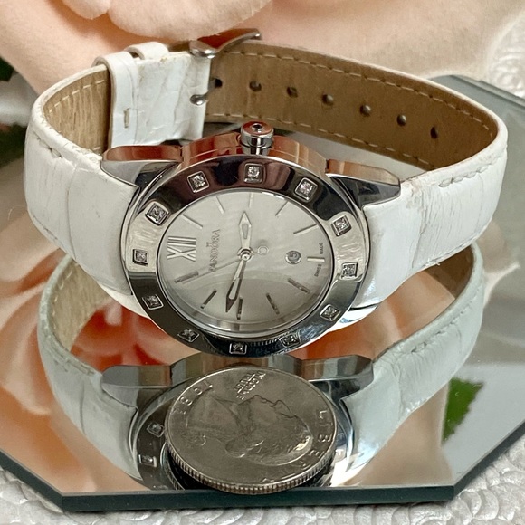 Pandora Imagine Grand Diamond Accented Bezel Stainless Steel Watch Swiss Made - Picture 10 of 16